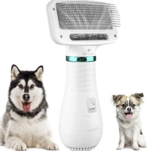 Wrixty 2 In 1 Pet&Cat Hair Grooming Dryer Self Cleaning Slicker Brush