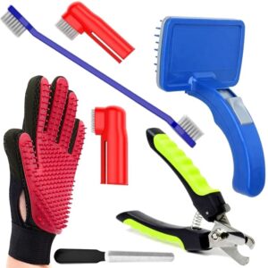 PSK PET MART Dog Grooming Kit Nail Clippers with Filer manual Toothbrush Kit Dog