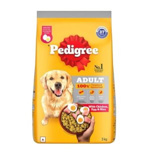 Pedigree Adult Dry Dog Food (High Protein Variant), Chicken, Egg & Rice Flavour